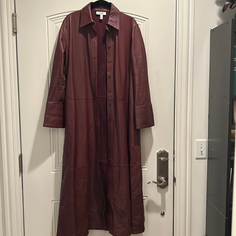 COS Leather Trench Jacket